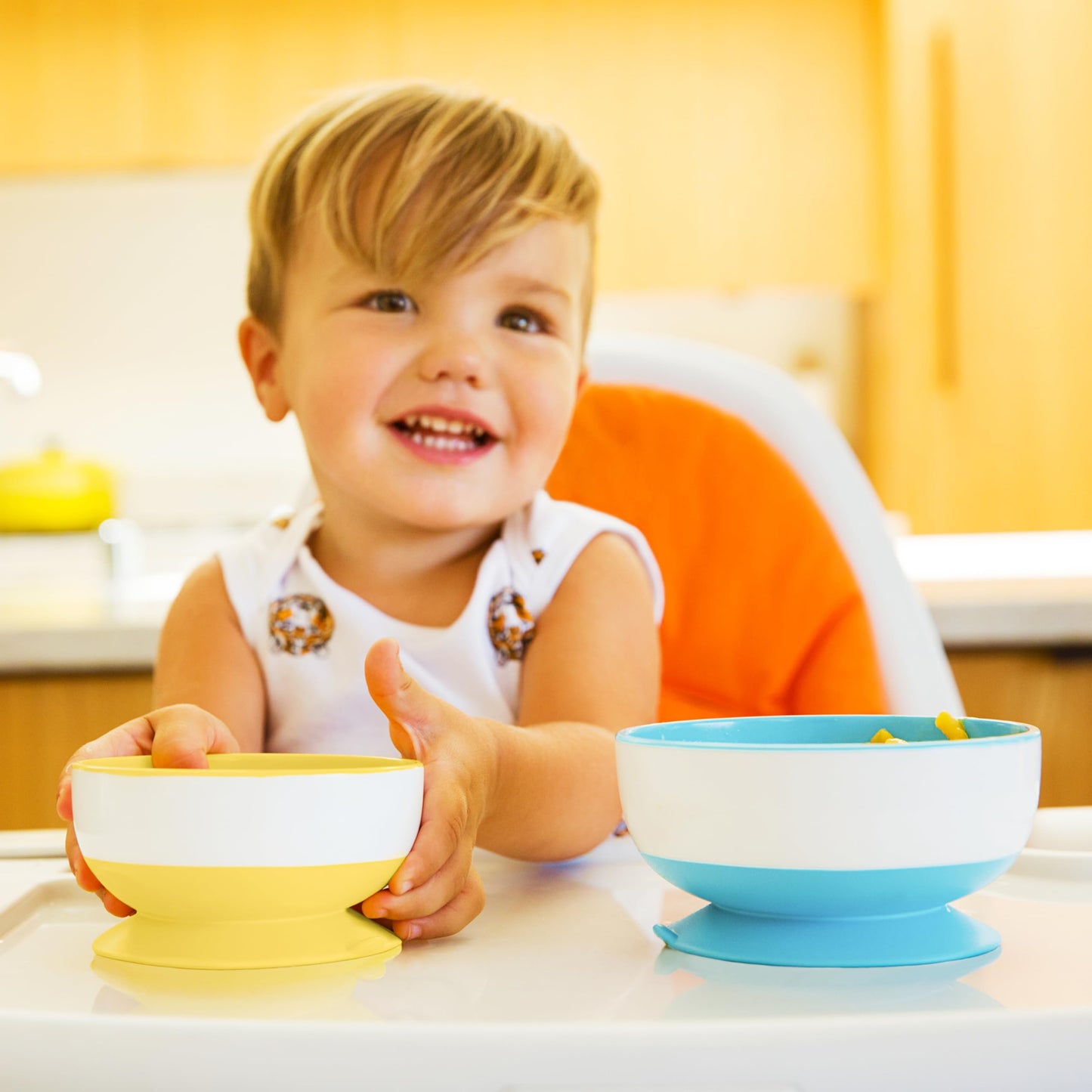 Munchkin Stay Put Suction Bowls for Baby and Toddler, 3 Pack, Blue/Green/Purple