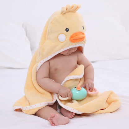 Baby Hooded Towel with Unique Animal Design Ultra Soft Thick Cotton Bath Towel for Newborn (Bunny)