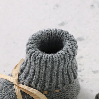 mimixiong Baby Booties Newborn Infant Sock Shoes Hand Knitting Crochet Boy and Girl Cozy Shoes