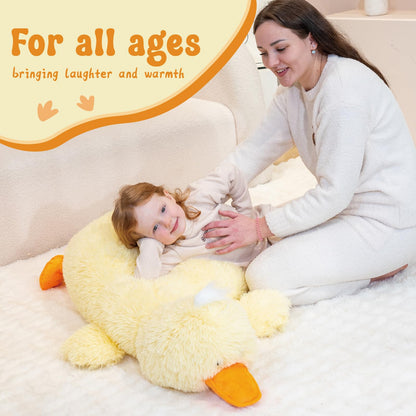 43" Giant Duck Stuffed Animals, Large Stuffed Duck Plush Toys, Big Plush Stuffed Animal, Soft Jumbo Stuffed Animals Gifts for Kids Adults on Birthday Children's Day Christmas or Any Festivals