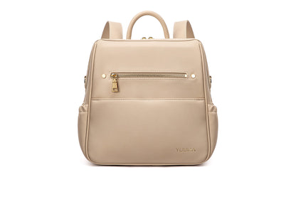 Mini Diaper Bag Backpack-Minimalist bag With Premium Vegan Leather Material With 7 Interior and 5 External Pockets (Onyx)