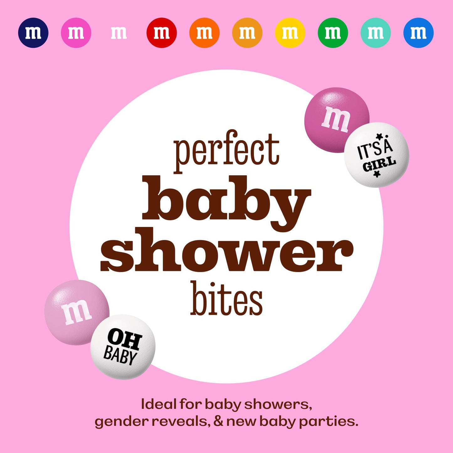 M&M'S World It's A Boy Milk Chocolate Candy 2lb Bag with White and Blue M&M'S for Baby Boy Showers Gender Reveal Parties and Baby Celebration Favors