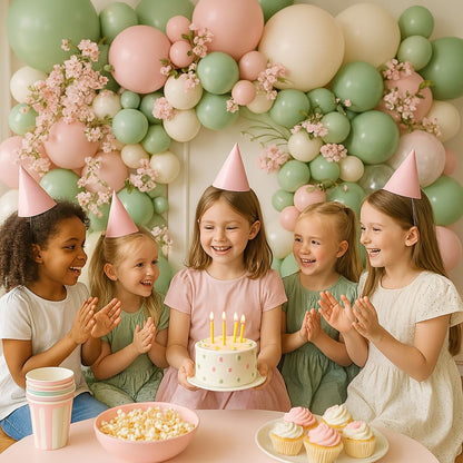 Sage Green Pink Balloon Arch kit,131Pcs Pastel Pink Green Sand White Peach Balloon Arch Graland Kit for Baby Shower Wedding Bridal Birthday Gender Reveal Party Decorations