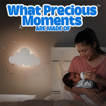Tip perk Cloud Light - Floating Cloud Wall Lamp For Nursery | Cute Cloud Kids Bedroom Battery-operated Hanging Cloud Night Lights Cloud Cloud Baby
