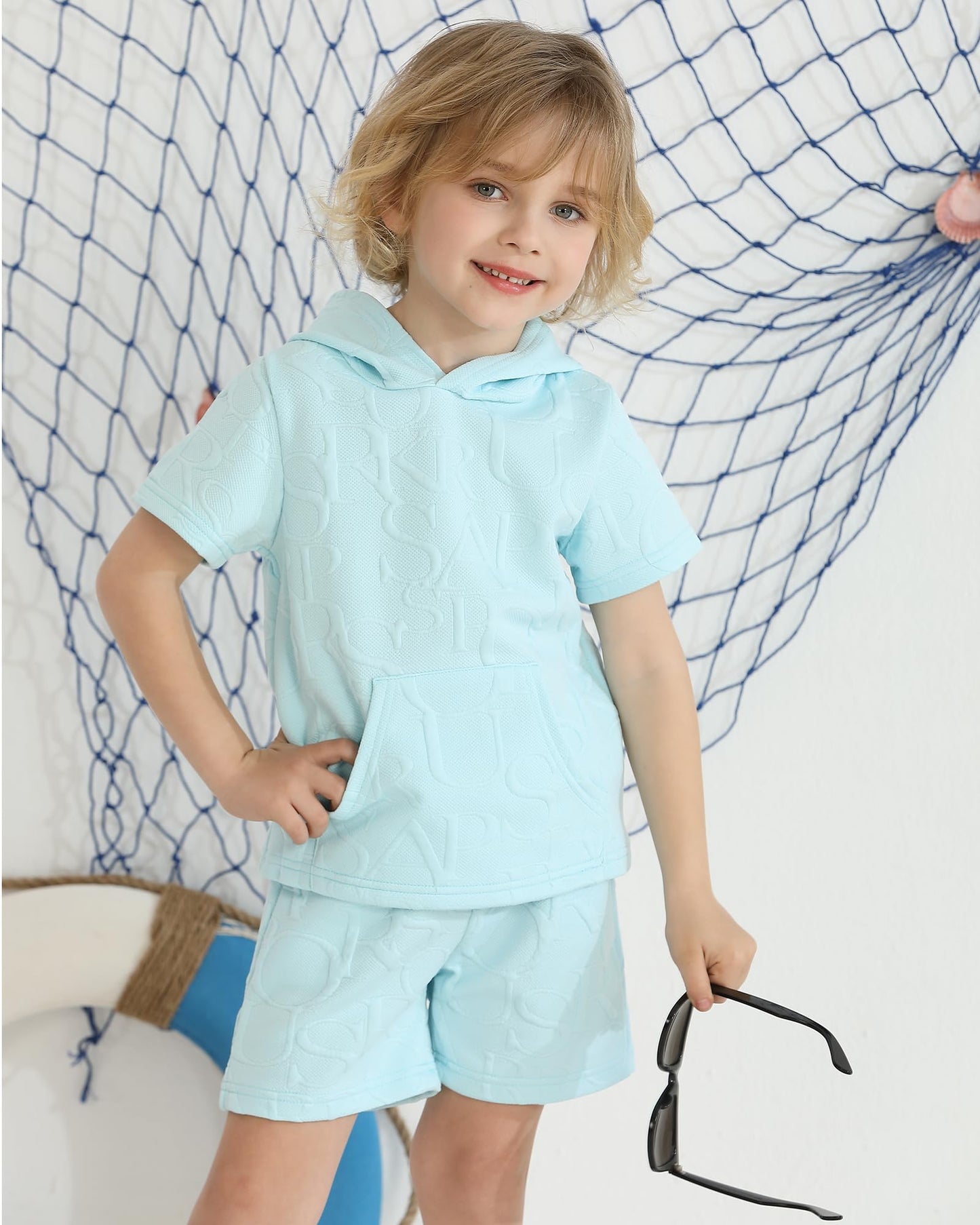 Toddler Baby Boy Clothes Summer Outfits Short Sleeve Hooded T Shirt Tops Casual Shorts Set 2Pcs Little Boy Clothes