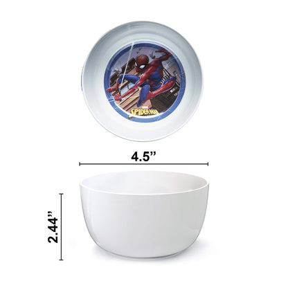 Zak Designs 5-Piece Dinnerware Set, Baby Shark - Durable Plastic & Stainless Steel - Includes Water Bottle, 8-Inch Plate, 6-Inch Bowl, Fork & Spoon - Suitable for Kids Ages 3+