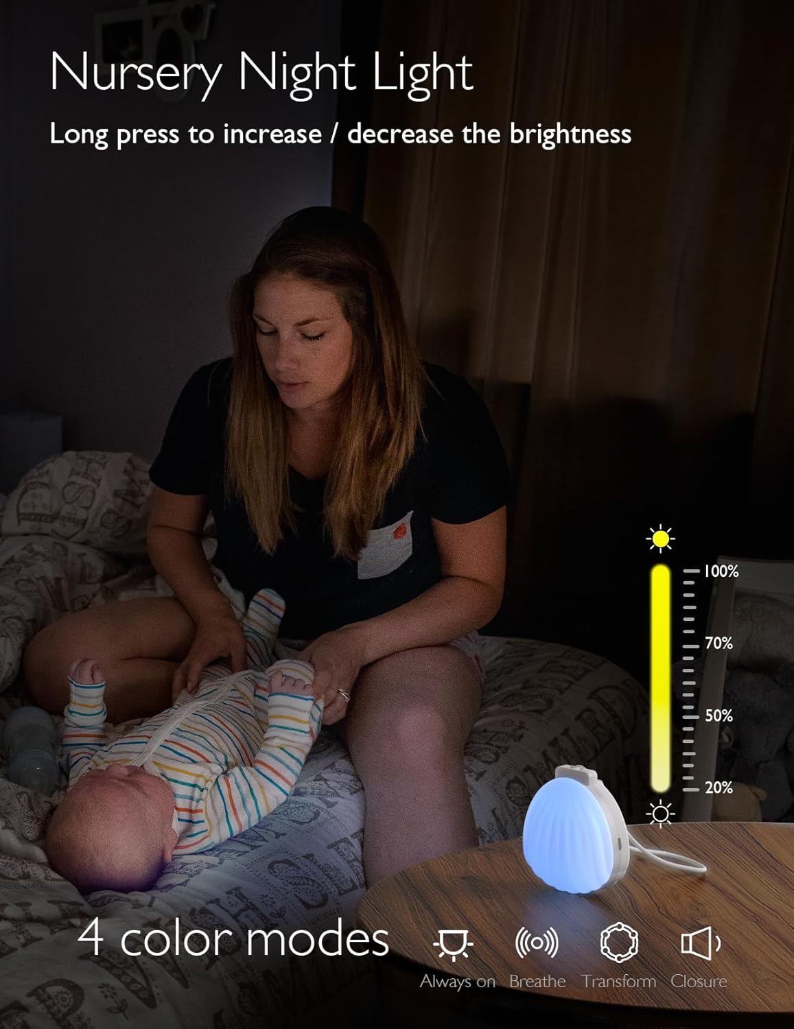 Momcozy Portable Sound Machine - White Noise Machine with 15 Soothing Sounds - Night Light - USB Rechargeable - Ideal for Travel, On-The-Go Use,Helps Baby, Kids, and Adults Sleep Better