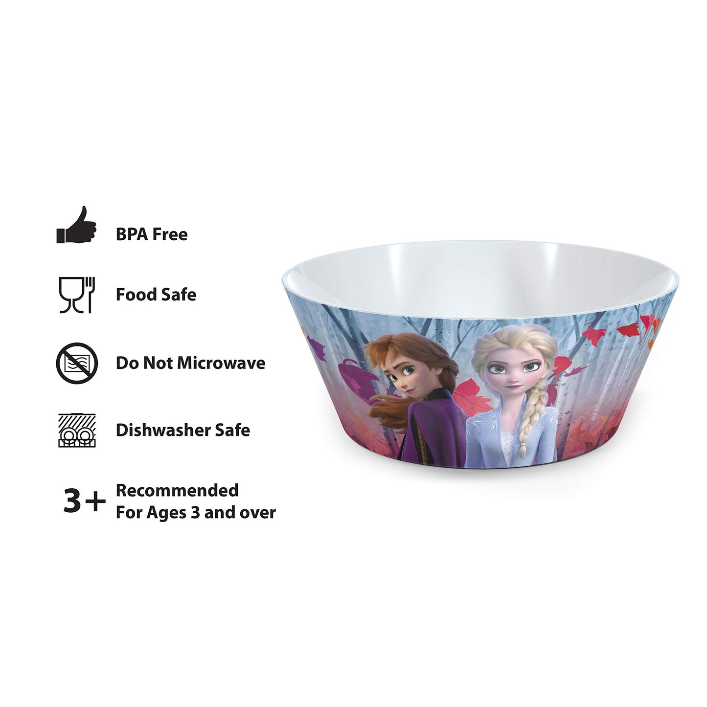 Zak Designs 5-Piece Dinnerware Set, Baby Shark - Durable Plastic & Stainless Steel - Includes Water Bottle, 8-Inch Plate, 6-Inch Bowl, Fork & Spoon - Suitable for Kids Ages 3+