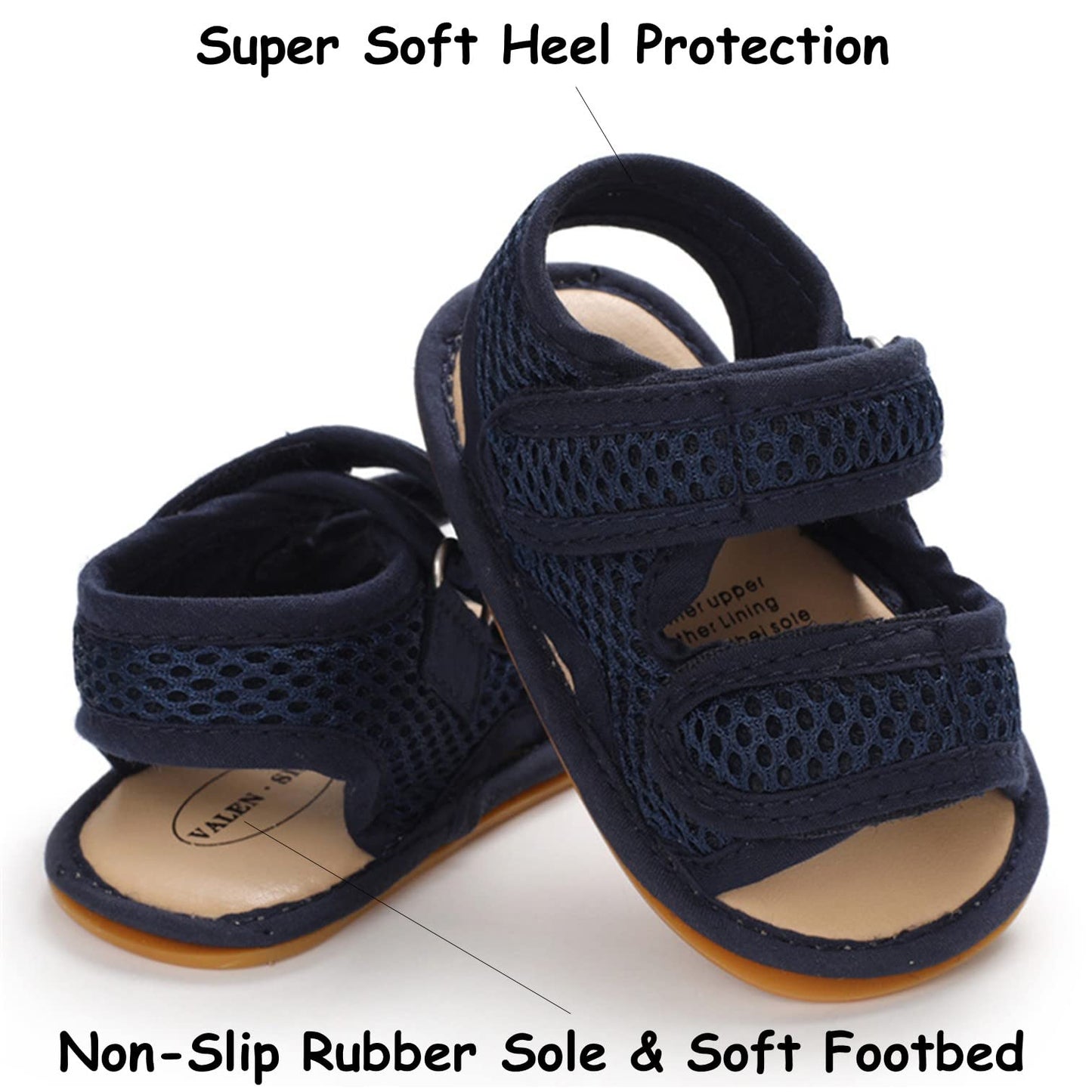 Timatego Baby Boys Girls Sandals Non Slip Soft Sole Outdoor Athletic Shoes Infant Toddler First Walker Crib Summer Shoes 3-18 Months