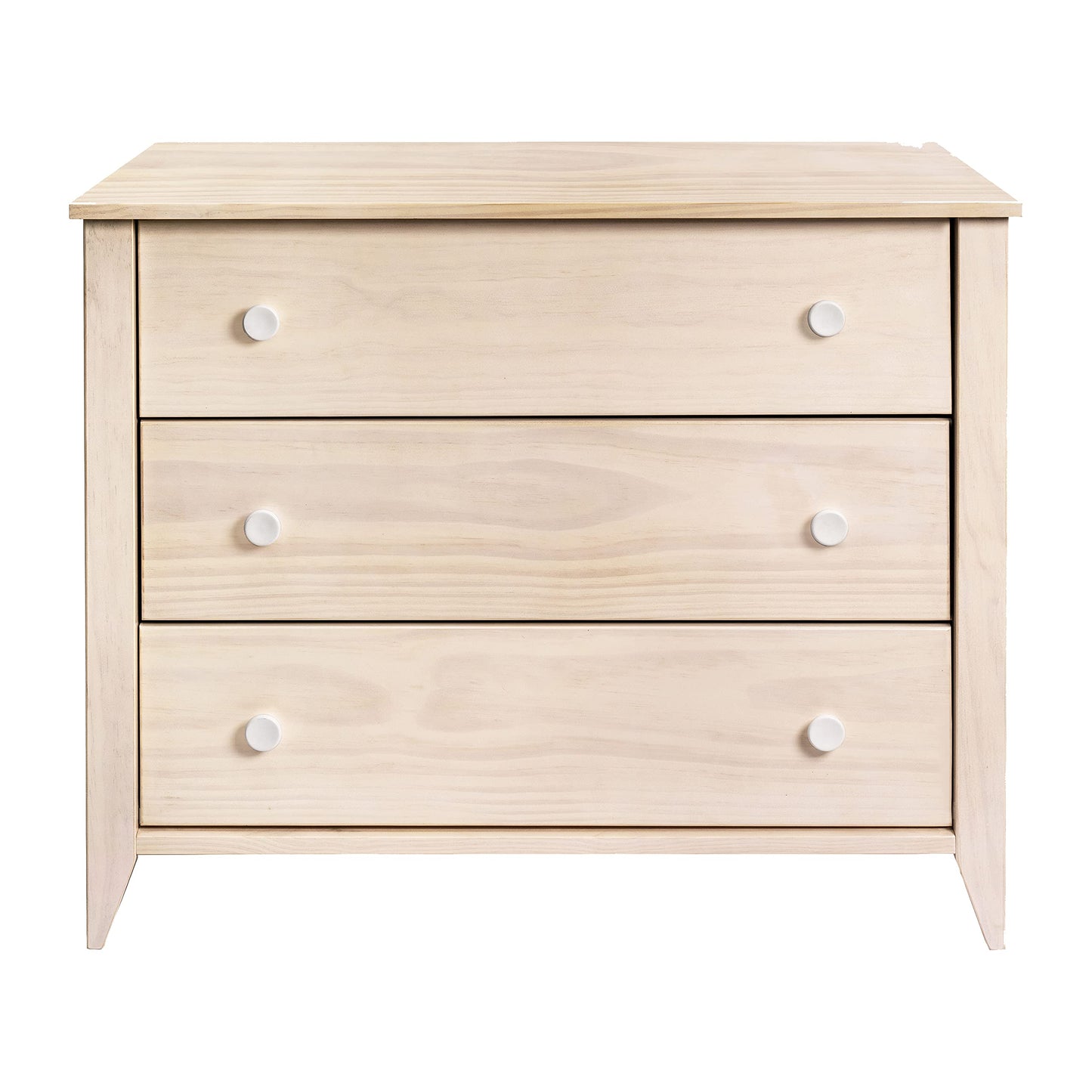 Babyletto Sprout 3-Drawer Changer Dresser with Removable Changing Tray in Washed Natural and White, Greenguard Gold Certified