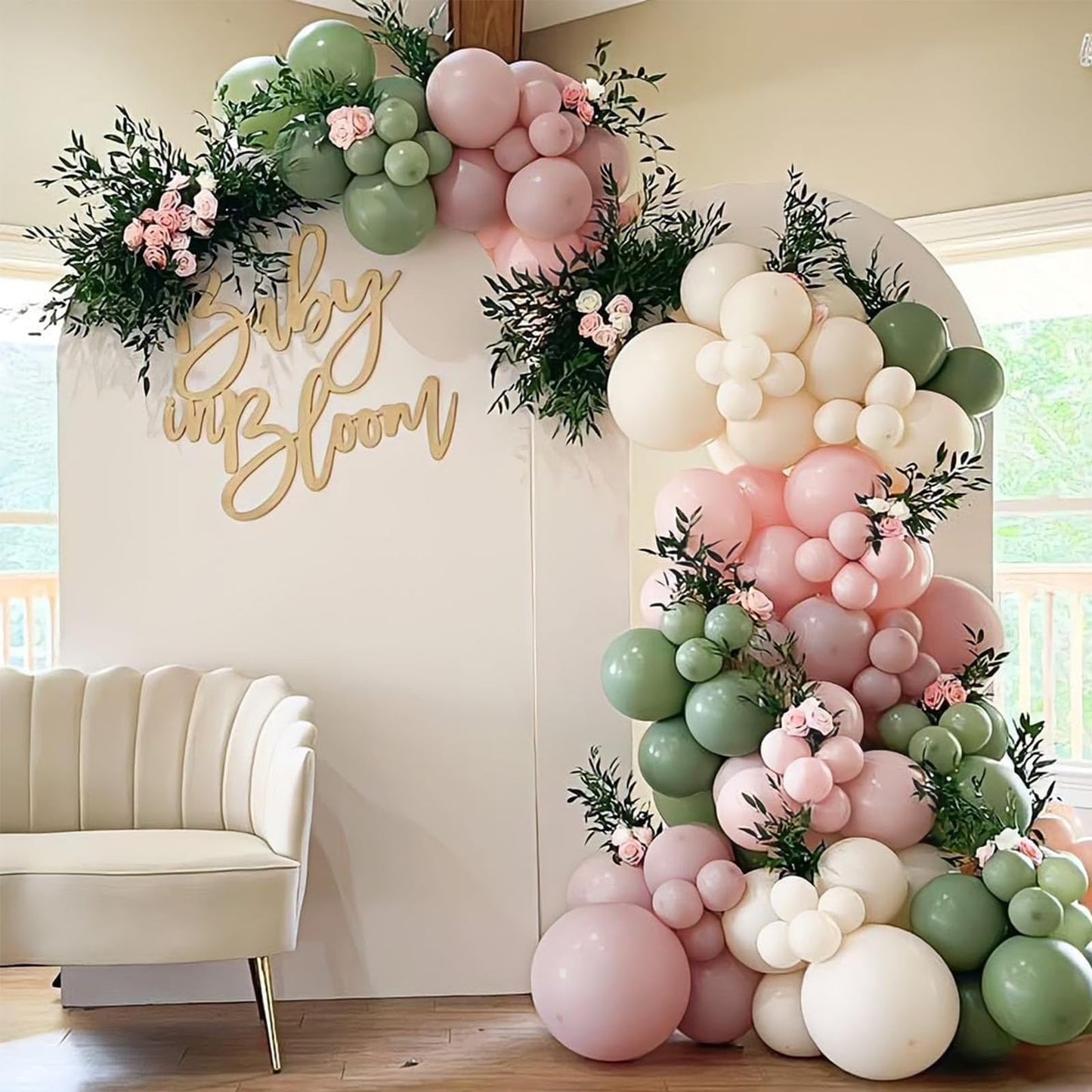 Dusty Blue Balloons Garland Arch Kit 139Pcs Fog Blue White Sand Balloons for Baby Shower Birthday Bear Theme Wedding Bride Anniversary Gender Reveal Party Decorations for Boy Girl Adult