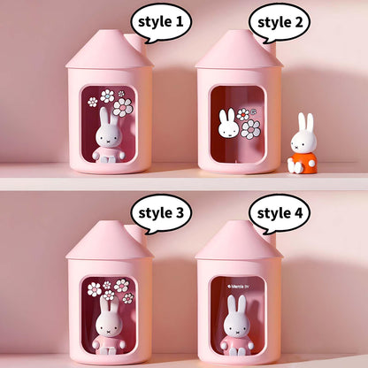 Mipow x miffy BTA700M Cool Mist Humidifier for Bedroom,Ultrasonic Quiet Humidifier with Night Light,450 ML Double Spray Humidifiers for Nursery,Office Indoor Plants (Pink)