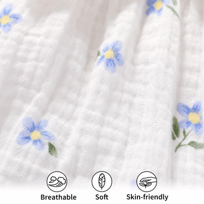 YOUNGER TREE Newborn Baby Girl Clothes Ruffle Sleeve Rompers Infant Backless Floral Jumpsuit Summer Outfits with Headband