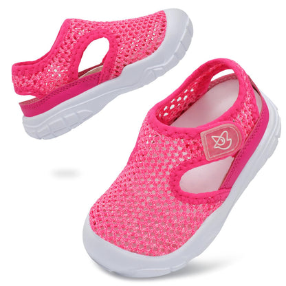 LeIsfIt Toddler Sandals Boys Girls Wide Sandals Kids Water Sandals Barefoot Water Shoes for Beach Swim Lightweight Closed Toe Summer Sandals