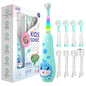 SEAGO Kids Electric Toothbrushes Rechargeable, Toddler Electric Toothbrush with Magnetic Charging, LED Observing Light, 8 Toothbrush Heads for Ages 2-4-6 Boys Girls (Pink)