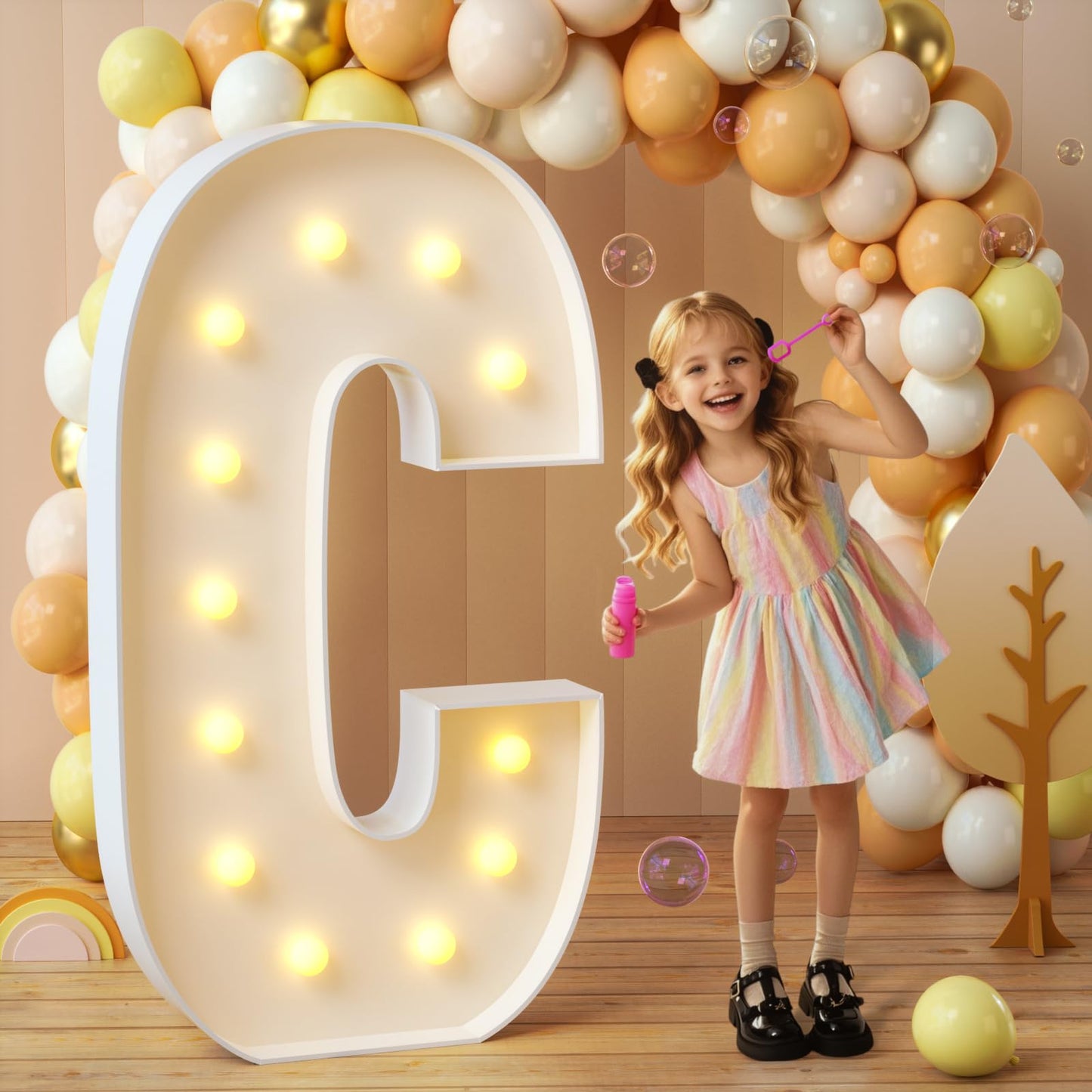 imprsv Marquee Light Up Letters, 3FT Mosaic Letters with Light for Baby Shower Graduation Party Decor, Large A for Engagement Wedding Party Decorations (Need to Assemble)