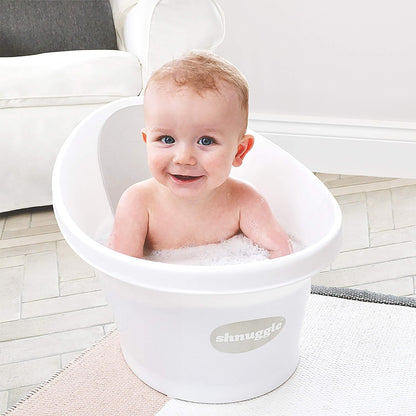 Newborn Baby Bath | Built in Support Bump and Soft Backrest | Suitable from Newborn | Bath Seat Support Includes Plug | Blossom Pink