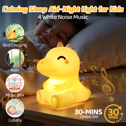 Huggwaii Squishy Axolotl Night Light for Kids – Dimmable Silicone Axolotl Lamp, 2025 Upgraded Baby Night Light, Rechargeable, 20H Battery Life, Sleep Aid Gift for Toddlers, Girls&Room Decor