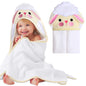 Mother's Choice Baby Hooded Towel - Large 33x33 Inch, 100% Cotton, Ultra-Soft & Absorbent Bath Towel for Newborns, Infants, Boys & Girls (Butterfly)