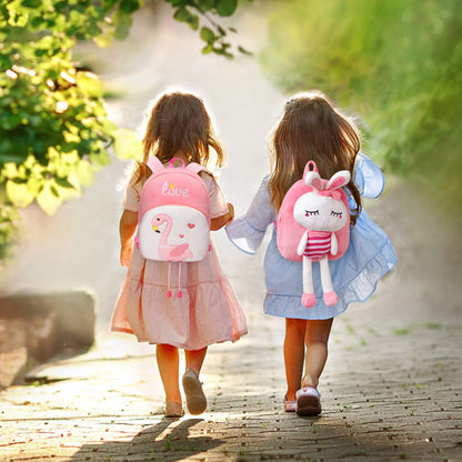 VASCHY Toddler Backpack, Baby Boys and Girls Cute Plush Animal Small Daycare Backpack for Baby Little Kids Yellow Cat