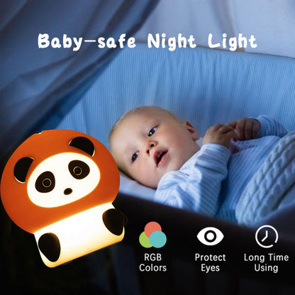 Cute Frog Night Light for Kids, Color Changeable Soft Silicone Sleeping Night Lamp for Nursery, Dimmable Timer Rechargeable Colorful Baby's Light Room Decor Children Gifts