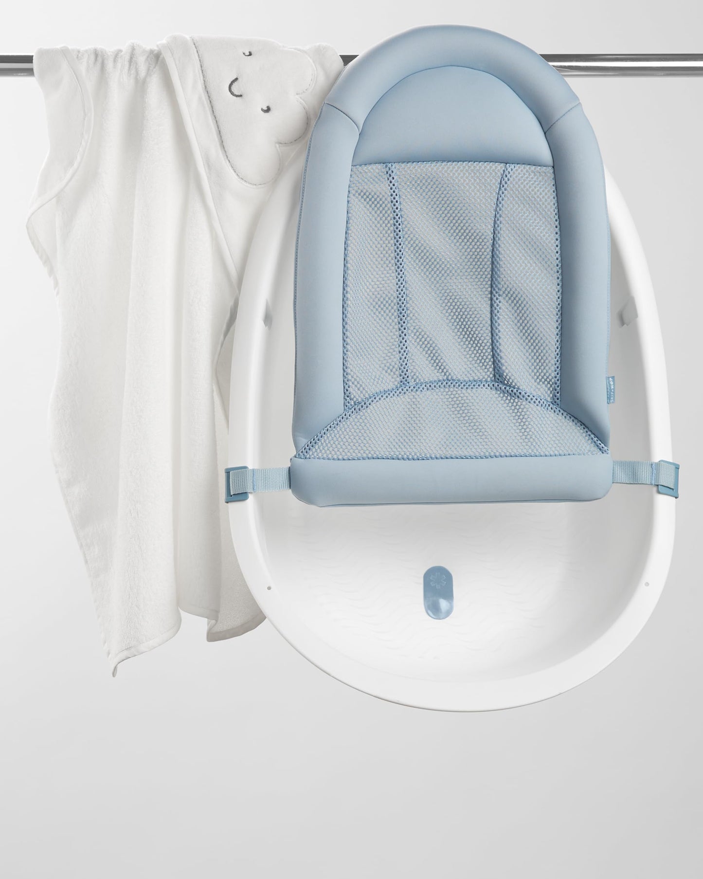 Skip Hop Baby Bath Tub 4-in-1 Grow with Baby Infant to Toddler , White