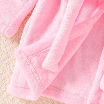 Toddler Unisex Baby R𝐨be Hooded Fleece Bathr𝐨be and Towel for Kids Boys Girls Plush Flannel Bathr𝐨be Warm Winter