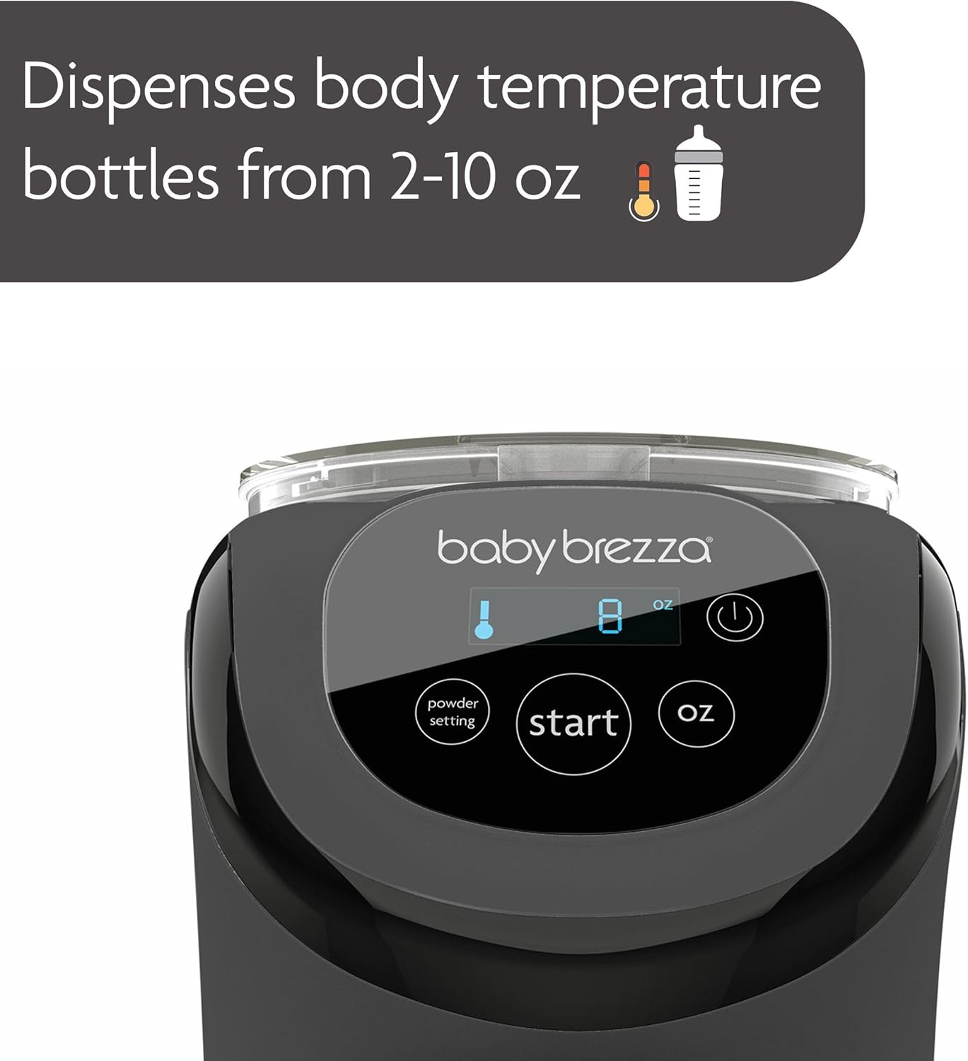 Baby Brezza Formula Pro Mini Baby Formula Mixer Machine Fits Small Spaces and is Portable for Travel– Bottle Makers Makes The Perfect Bottle for Your Infant On The Go, Charcoal