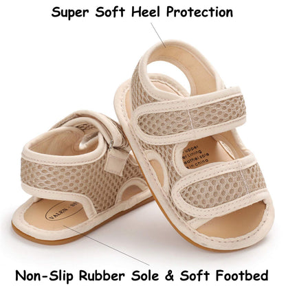 Timatego Baby Boys Girls Sandals Non Slip Soft Sole Outdoor Athletic Shoes Infant Toddler First Walker Crib Summer Shoes 3-18 Months
