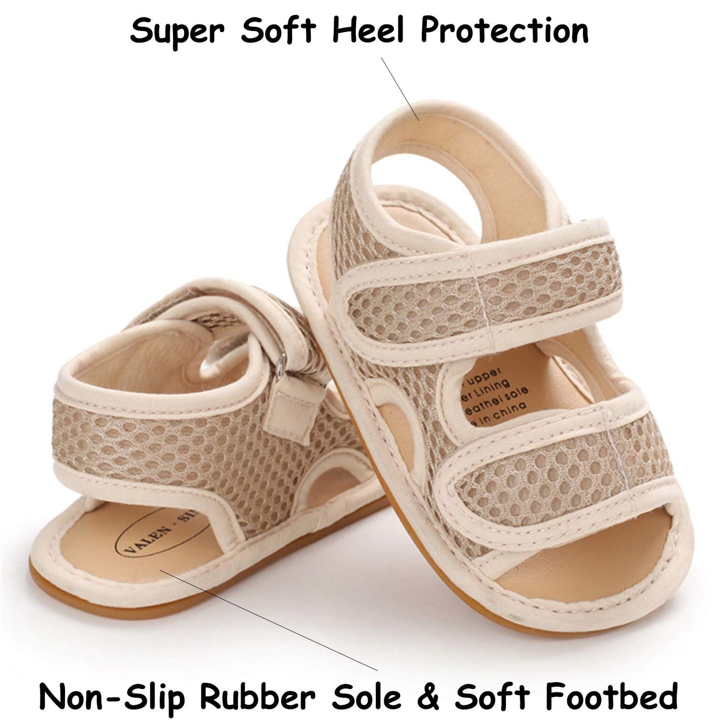 Timatego Baby Boys Girls Sandals Non Slip Soft Sole Outdoor Athletic Shoes Infant Toddler First Walker Crib Summer Shoes 3-18 Months