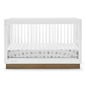 Delta Children James Acrylic 4-in-1 Convertible Crib - Greenguard Gold Certified, Midnight Grey/Acorn
