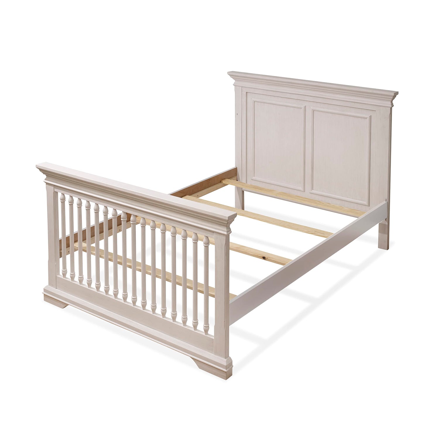 Sorelle Furniture Portofino Crib,Classic 4-In-1 Convertible Crib,Brushed Ivory Crib Made of Wood,Non-Toxic Finish, Wooden Baby Bed,Toddler Bed,Child’s Daybed and Full-Size Bed-Ivory