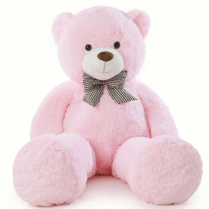 Poutmac Big Pink Teddy Bear 4Ft Giant Stuffed Animal Plush Toy for Girlfriend Women Kids for Valentines Christmas Birthday