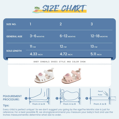 Sawimlgy Baby Girls Boys Sandals Summer Flowers Shoe Rubber Sole PU Leather Mesh Infant Toddler First Walkers Princess Dress Outdoor Shoes