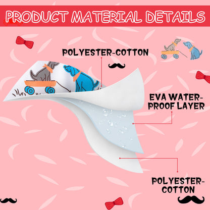 7Pcs Cotton Waterproof Baby Bibs Hook Loop Closure Newborn Bib Keepsake Baby Gift for Drooling Feeding Eating