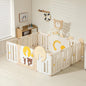 Indoor Baby Playpen with Adjustable Game Panel, Drawing Board, Basketball Hoop, and Safety Door Shape, Portable and Stable Indoor Children's Playground（70.9”*47.2“）