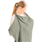 Konssy Muslin Nursing Cover for Baby Breastfeeding, Breathable 100% Cotton Breastfeeding Cover with Rigid Hoop for Mother Nursing Apron, Multi-use Carseat Canopy (Summer Wheat)
