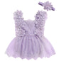 Mubineo Baby Girl Summer Clothes Lace Romper Skirt Dress Princess Outfits Sleeveless Flower Newborn Outfit