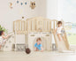 XJD 9 in 1 Toddler Slide Set, Kids Slide for Toddlers Age 1+, Toddler Climber Slide PlaySet with Basketball Hoop and Ball,Outdoor Indoor Playground for Toddlers 1-3 (Blue)