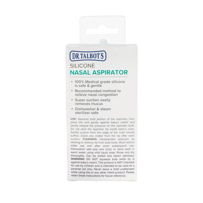 Dr. Talbot's Nasal Aspirator for Babies - Silicone - with Storage Case - Blue Elephant