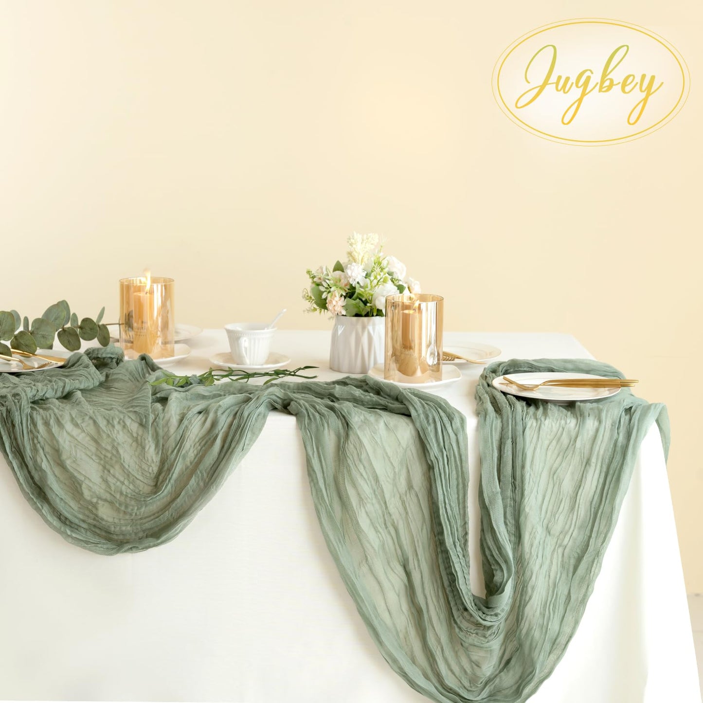 Light Pink Cheesecloth Table Runner 10ft Boho Rustic Gauze Cheese Cloth Spring Decor for Wedding Party Bridal Baby Shower Birthday Table Decorations
