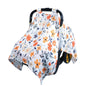 100% Muslin Summer Baby Car Seat Cover, Universal Fit Infant Car Seat Canopy, Breathable & Lightweight Sun, Weather Protection for Boys & Girls