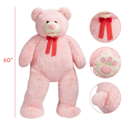 HollyHOME 6ft Teddy Bear Giant Teddy Bear Stuffed Animal with Embroidered Paws Holiday Valentine's Toy Gift for Girlfriend Kids 72 inches Brown