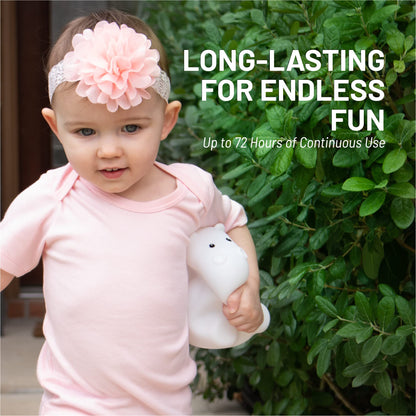 Lumipets Remote Control Silicone Night Light for Kids - Pig Design with 9 Soft Colors & Sleep Timer - Rechargeable, Battery-Operated Lamp for Bedroom | Baby Nursery, Toddler, Girls, Boys