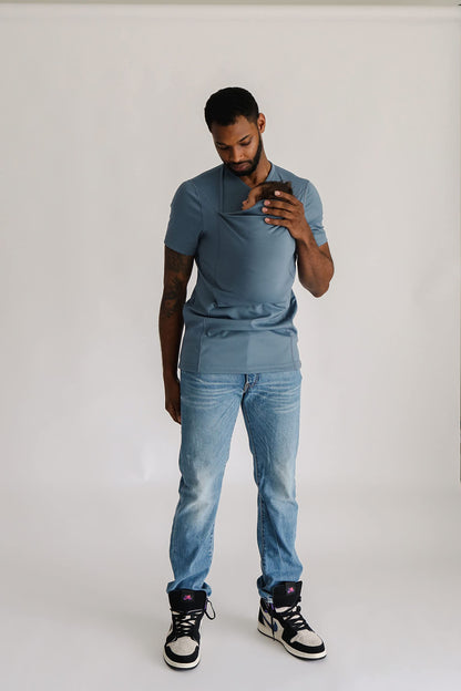 Lalabu The Dad Shirt | Hands-Free Baby Carrier for Dad with Kangaroo Pouch | Engineered for Bonding, Safety, & Comfort for Newborns Up to 15 Lbs. | CPSC Approved