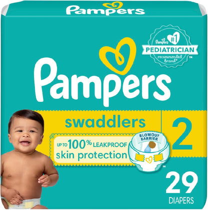 Pampers Baby Diapers - Swaddlers - Size 1, 198 Count, Ultra Absorbent Disposable Infant Diaper