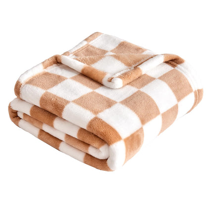 Yurhap Checkered Baby Blanket Fleece Baby Blankets for Boys, Ultra Soft Cozy Fluffy Infant Toddler Newborn Receiving Blankets for Crib Stroller, 30''x40'', Blue
