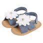 Baby Girls Princess Sandals, Big Rhinestone Flower Open Totes Anti-Skid Soft Sole Walking Shoes, Ankle Stick-On Summer Foot Wear