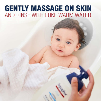 Aquaphor Baby Wash and Shampoo, Unscented Baby Shampoo and Wash, 25.4 Fl Oz Pump Bottle
