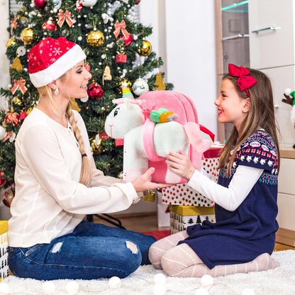 HONGTEYA Toddler Backpack Plush Backpack for Kids Soft Mini Backpack for Girls Animal Elephanet Doll Toys Birthday Easter Christmas kids for Age 1 2 3 4 5